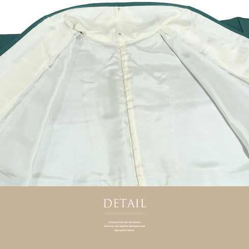 色無地 リサイクル 身丈153.5cm 裄63cm 袷 グリーン Sサイズ セミフォーマル 一つ紋 正絹 広衿 地紋なし Sランク