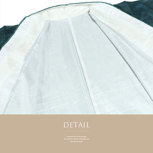 紬 リサイクル 身丈152.8cm 裄62.4cm 袷 ぼかし 縦色糸入り 胴裏・八掛化繊 グリーン Sサイズ カジュアル 正絹 広衿 Sランク