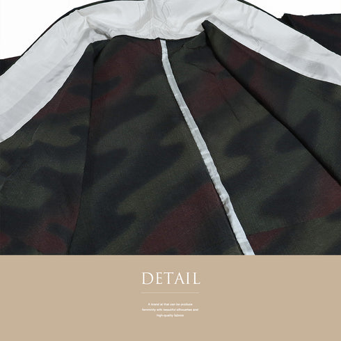 小紋 リサイクル 身丈159cm 裄65.5cm 単衣 流水ぼかし柄 グリーン Mサイズ お洒落 一つ紋 不明 広衿 Aランク