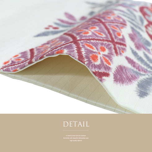 名古屋帯 リサイクル 帯丈352.5cm ポイント柄 夏用 雲取り 辻が花 絞り柄 絽 アイボリー Sサイズ 不明 Aランク お洒落