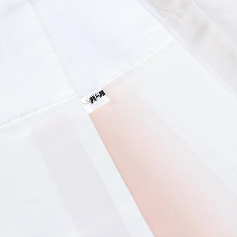 小紋 リサイクル 身丈161cm 裄67.2cm 袷 さくらぼかし柄 花枝柄 パールトーン加工 ピンク Lサイズ お洒落 カジュアル 正絹 広衿 Sランク