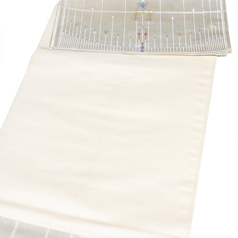 袋帯 リサイクル 帯丈414cm 六通 オリエンタル柄 ゴールド SSサイズ 正絹 Aランク お洒落