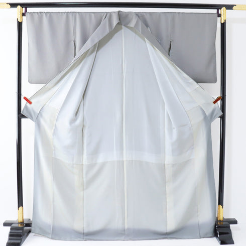 付下げ リサイクル 身丈167cm 裄68.6cm 袷 和楽器柄 グレー LLサイズ フォーマル セミフォーマル 正絹 広衿 Aランク