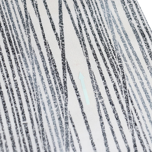 小紋 リサイクル 身丈157.2cm 裄65.6cm 袷 竹縞柄 ホワイト Mサイズ お洒落 カジュアル 正絹 広衿 Aランク