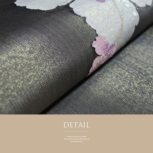 名古屋帯 リサイクル 帯丈383cm ポイント柄 葡萄柄 綴れ織り はればれ加工 ブラウン Lサイズ 正絹 新品・未使用品 お洒落 落款