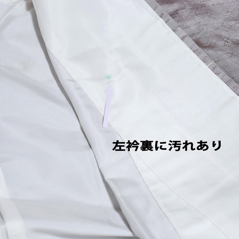 紬 リサイクル 身丈150.5cm 裄62.4cm 袷 七宝丸柄 パープル Sサイズ カジュアル お洒落 正絹 広衿 Bランク