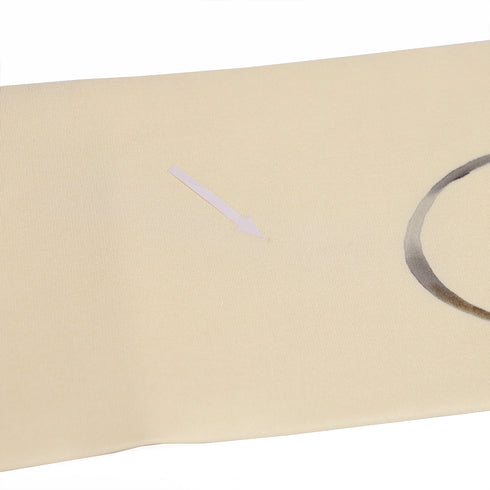 名古屋帯 リサイクル 帯丈374cm ポイント柄 塩瀬 カブ柄 ベージュ Mサイズ 正絹 Aランク お洒落 落款