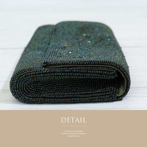 バッグ リサイクル ブラック ビーズ Aランク 花柄