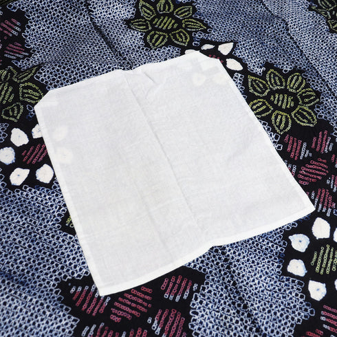 浴衣 リサイクル 夏着物 身丈150.5cm 裄63.2cm 夏物 絞り 花柄 ジュニアサイズ ネイビー Sサイズ カジュアル 木綿 洗える着物 バチ衿 Sランク