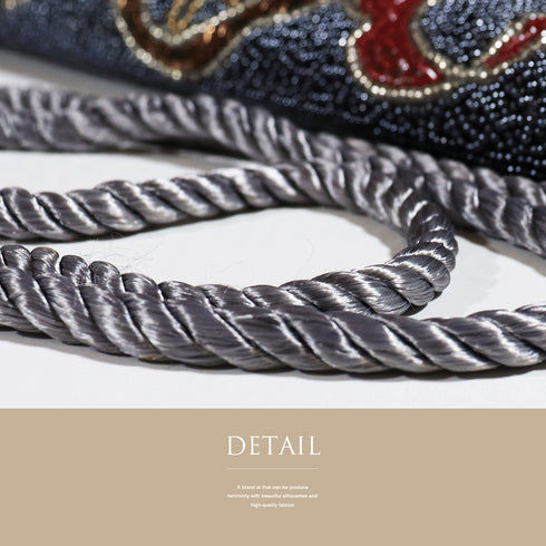 ビーズバック アンティーク お洒落 横幅21cm 高さ14cm Aランク 和装小物 ZO-83