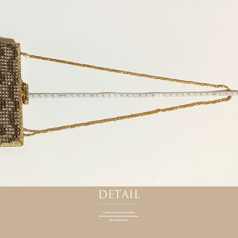 バック アンティーク ラインストーン お洒落 横幅16cm 高さ12.5cm マチ3cm Bランク 和装小物 ET-388