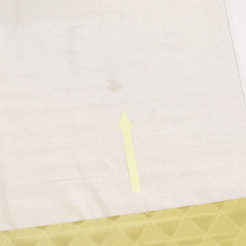 長襦袢 リサイクル 長襦袢 身丈116.8cm 裄61.6cm 袷 鱗の地紋柄 縦ぼかし イエロー SSサイズ 正絹 袖無双 Aランク