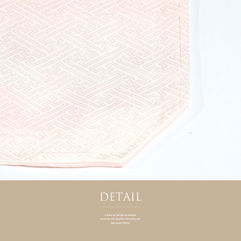 長襦袢 リサイクル 長襦袢 身丈131cm 裄66.8cm 袷 紗絞形に雲取り模様 地紋 ぼかし柄 ピンク Lサイズ しつけ糸 不明 Sランク