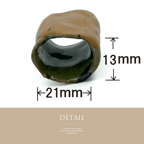 帯留め リサイクル Sランク 陶器 水玉柄 ET-552