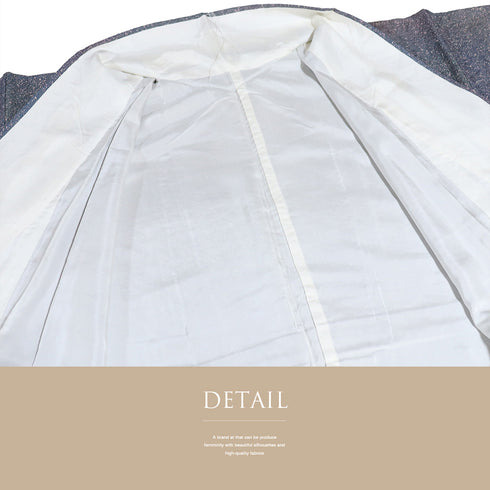 小紋 リサイクル 身丈170cm 裄66.6cm 袷 地紋 たたき ぼかし 多色 LLサイズ お洒落 カジュアル 正絹 広衿 Sランク