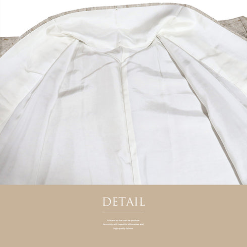 紬 リサイクル 身丈155cm 裄62cm 袷 地紋 ブラウン Sサイズ お洒落 カジュアル 混合 洗える着物 広衿 Sランク