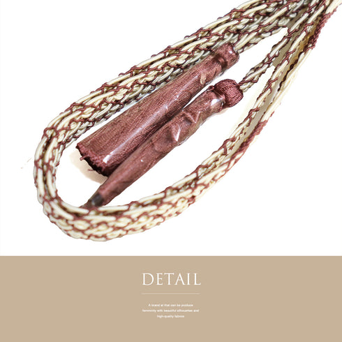 帯締め・帯揚げセット リサイクル カジュアル 平組紐 ちりめん パープル 正絹 新品・未使用品 夏物