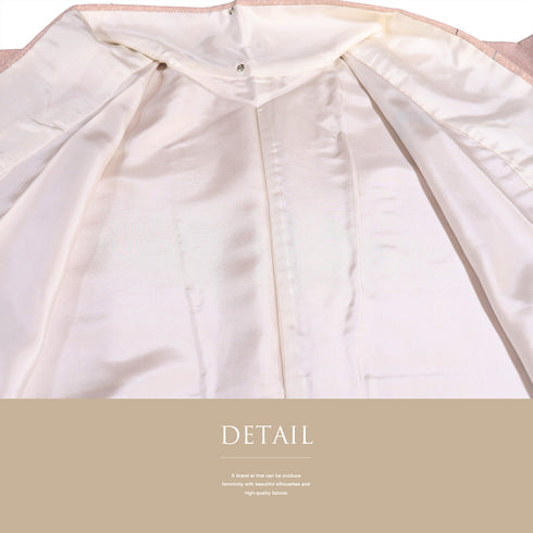 訪問着 リサイクル 身丈156.5cm 裄64.4cm 袷 花枝柄 ピンク Mサイズ セミフォーマル 一つ紋 正絹 広衿 Sランク