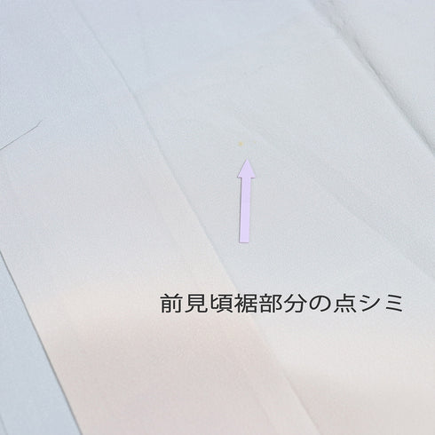 長襦袢 リサイクル 長襦袢 身丈120cm 裄66cm 袷 山柄 絵羽柄 後見頃居敷当て付き ブルー Mサイズ 正絹 袖無双 Aランク