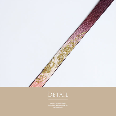 帯締め・帯揚げセット リサイクル お洒落 平組紐 ちりめん パープル 正絹 新品・未使用品 柳粋庵