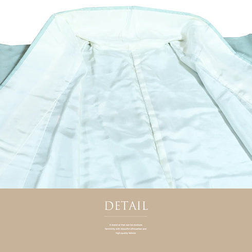 訪問着 リサイクル 身丈158.7cm 裄64cm 袷 無地 花柄地紋 絵羽 平和屋 光琳 グリーン Mサイズ セミフォーマル お洒落 一つ紋 正絹 広衿 Sランク