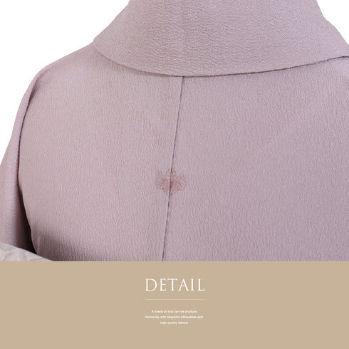 色無地 リサイクル 身丈163cm 裄64.2cm 単衣 長襦袢セット ピンク Lサイズ セミフォーマル お洒落 一つ紋 ポリエステル 洗える着物 バチ衿 Sランク