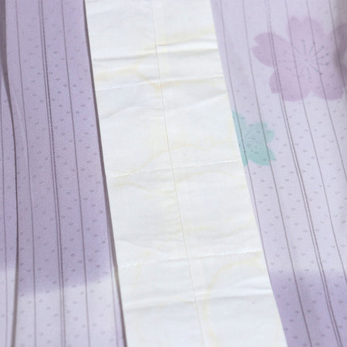 長襦袢 リサイクル 長襦袢 身丈127cm 裄65.2cm 袷 市松に桜柄 パープル Mサイズ お洒落 落款 正絹 Bランク