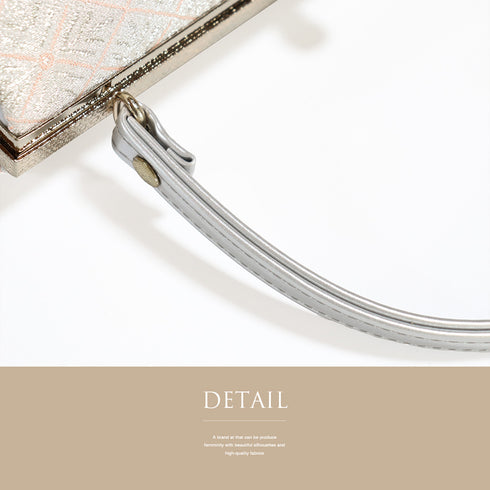 草履・バッグセット お洒落 ピンク 正絹 未使用品 有職菱 草履サイズ23.5㎝