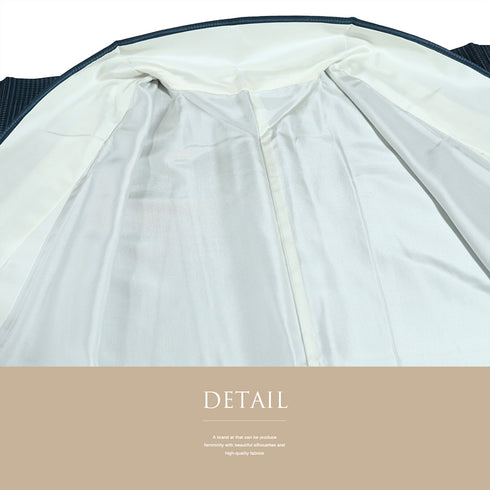 訪問着 リサイクル 身丈157.5cm 裄64.2cm 袷 地紋 刺繍 箔 岩井流家元岩井友見 ブルー Mサイズ お洒落 正絹 広衿 Sランク