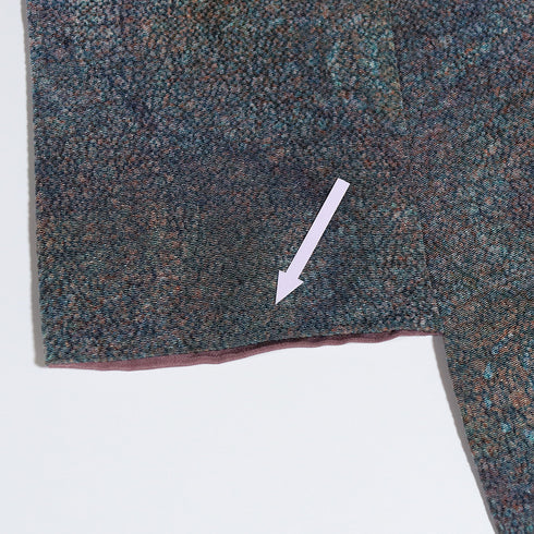 小紋 リサイクル 身丈156.7cm 裄63.2cm 袷 流水柄 多色 Mサイズ お洒落 カジュアル 正絹 広衿 Sランク