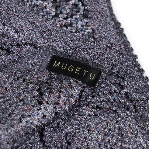 ショール リサイクル お洒落 パープル 正絹 未使用品 無月