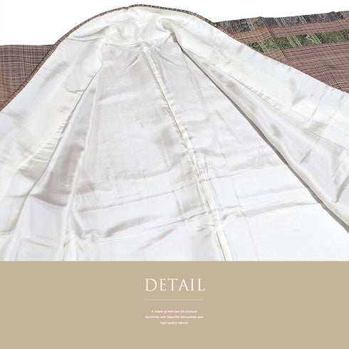 付下げ リサイクル 身丈153.5cm 裄46.5cm 袷 横縞柄 花柄 多色 Sサイズ お洒落 落款 正絹 広衿 Sランク