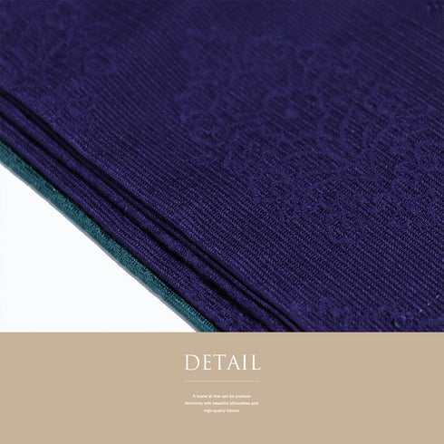 名古屋帯 リサイクル 帯丈388cm ポイント柄 開き仕立て 地紋 橘柄 パープル Lサイズ 正絹 Sランク お洒落