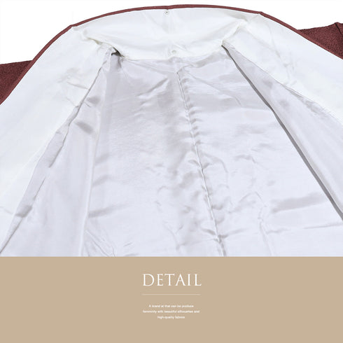 色無地 リサイクル 身丈159cm 裄62.8cm 袷 レッド Mサイズ セミフォーマル しつけ糸 正絹 広衿 地紋あり Sランク