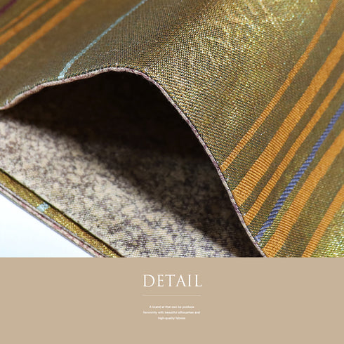 袋帯 リサイクル 帯丈432cm 六通 リバーシブル ゴールド Sサイズ 正絹 Sランク お洒落