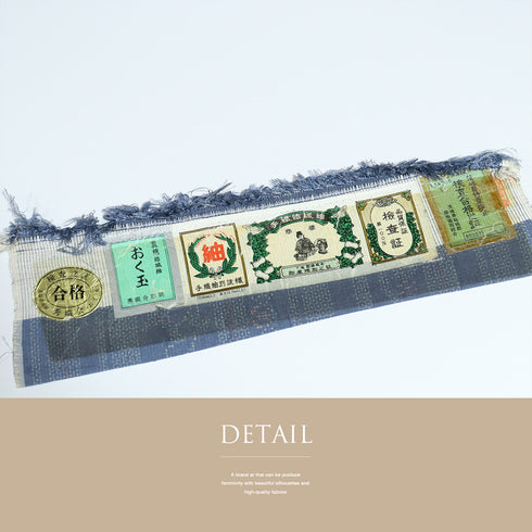 結城紬 リサイクル 身丈163.5cm 裄66.4cm 袷 デザイン縦縞模様 ブルー Lサイズ お洒落 カジュアル 証紙 しつけ糸 正絹 広衿 Sランク