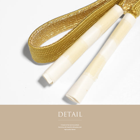 帯締め・帯揚げセット リサイクル お洒落 平組紐 オレンジ 正絹 新品・未使用品