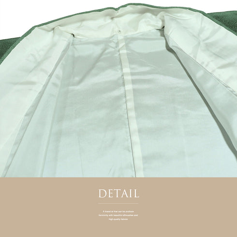 色無地 リサイクル 身丈159.3cm 裄65cm 袷 グリーン Mサイズ セミフォーマル 一つ紋 しつけ糸 正絹 広衿 地紋あり Sランク