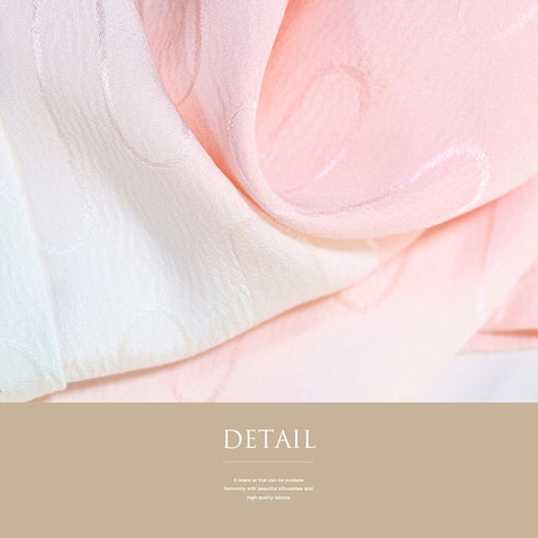 長襦袢 リサイクル 長襦袢 身丈128.8cm 裄66.4cm 袷 刺繍衿 ぼかし 地紋 ピンク Mサイズ 正絹 Aランク