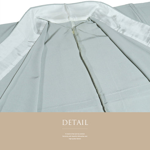 色無地 リサイクル 身丈161cm 裄65.6cm 単衣 グレー Lサイズ セミフォーマル 一つ紋 しつけ糸 正絹 広衿 Sランク