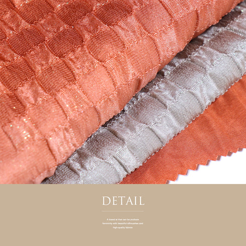 帯締め・帯揚げセット 手組紐 ちりめん オレンジ 正絹 新品・未使用品 ぼかし