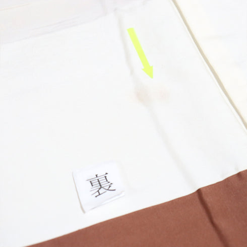 小紋 リサイクル 身丈155cm 裄67cm 袷 小花柄 ブラウン Sサイズ カジュアル 正絹 広衿 Aランク