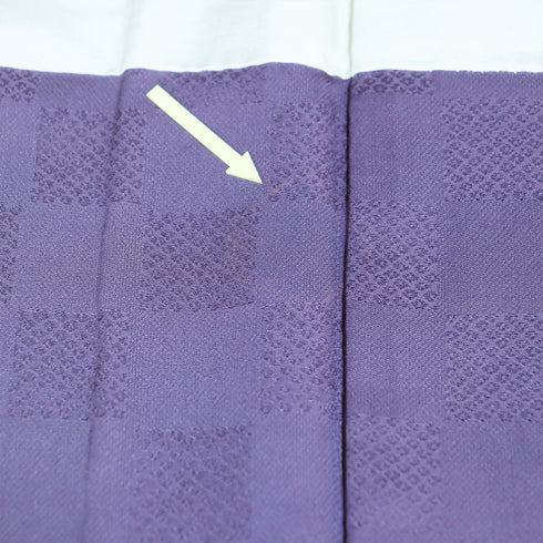 小紋 リサイクル 身丈160cm 裄65.2cm 袷 染めわけ 地紋 ブラック Mサイズ お洒落 カジュアル 正絹 広衿 Aランク