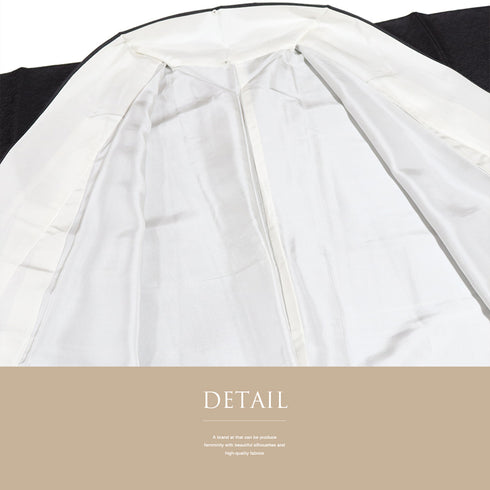 リサイクル 身丈165cm 裄65.5cm 袷 金彩 花唐草模様 ネイビー Lサイズ お洒落 セミフォーマル 正絹 広衿 Sランク