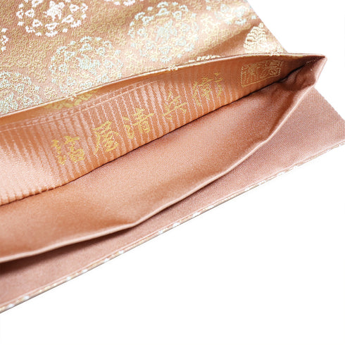 袋帯 リサイクル 帯丈432cm 六通 有職文様 箔屋清兵衛 西陣織 オレンジ Sサイズ 正絹 新品・未使用品 フォーマル お洒落