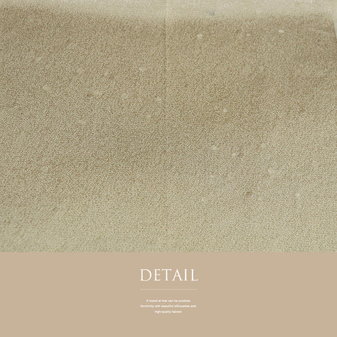 帯締め・帯揚げセット リサイクル 丸組紐 ちりめん ベージュ 正絹 新品・未使用品 水玉地紋