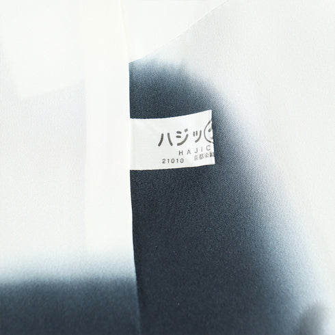 小紋 リサイクル 身丈166cm 裄71.2cm 袷 水玉柄 地紋 箔 ブラック LLサイズ お洒落 カジュアル 正絹 広衿 Sランク