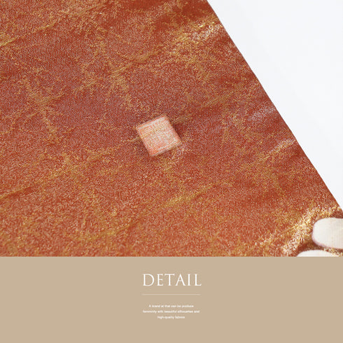 袋帯 リサイクル 帯丈432cm ポイント柄 辻が花柄 オレンジ Sサイズ 正絹 新品・未使用品 お洒落