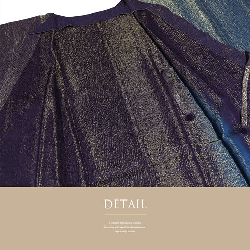 道中着 リサイクル 身丈130cm 裄66.7cm 袷 木目柄 地紋 ぼかし 多色 Lサイズ お洒落 正絹 Sランク