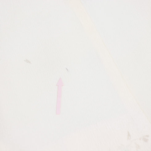 長襦袢 リサイクル 長襦袢 身丈128.7cm 裄64.8cm 袷 蝶に桜模様の地紋 ベージュ Mサイズ しつけ糸 正絹 Aランク